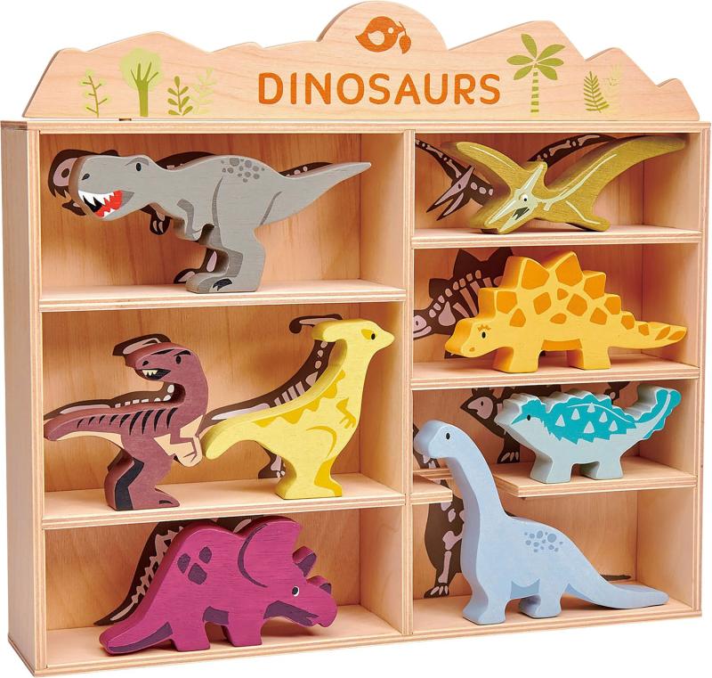 Sættekasse med 8 Trædyr - Dinosaurer Black Friday Tilbud