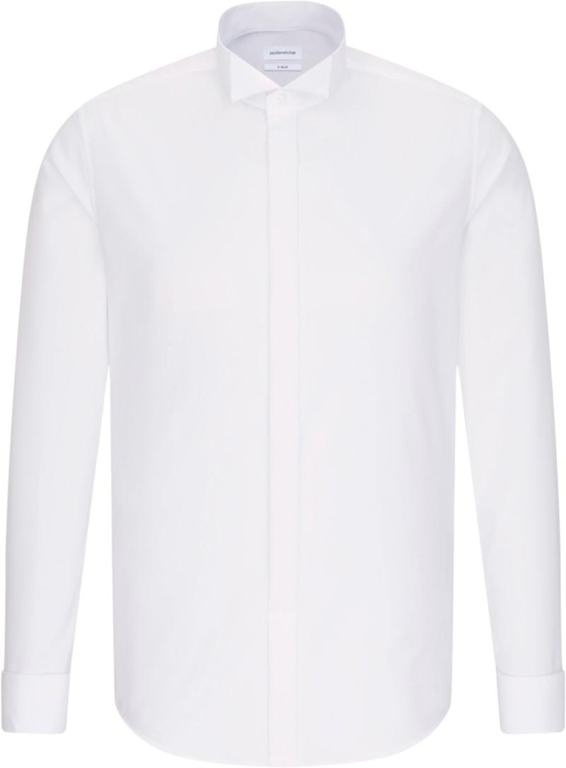 Gala Shirt Slim Long Sleeve Wing Collar Uni Black Friday Seidensticker Tilbud