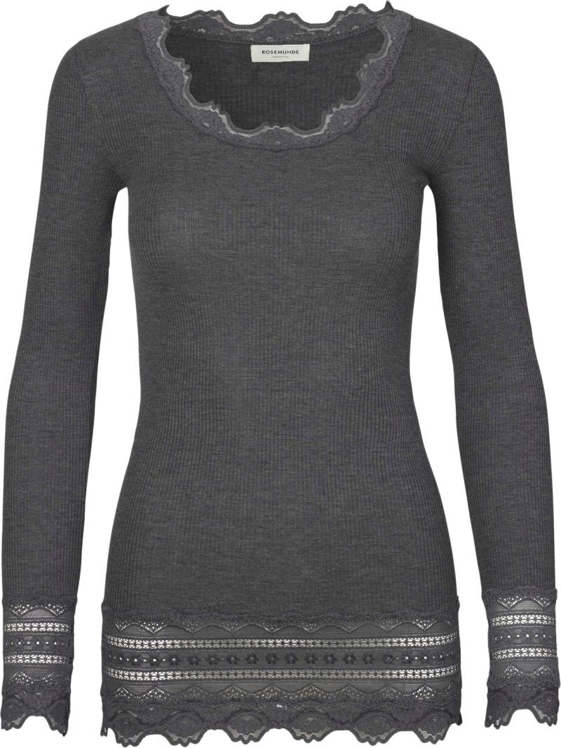 Silke T-shirt med blonde - Black Friday Tilbud!