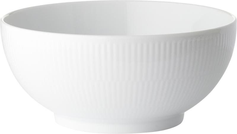 Hvid Riflet 180 Cl. Serveringsskål - Black Friday Tilbud