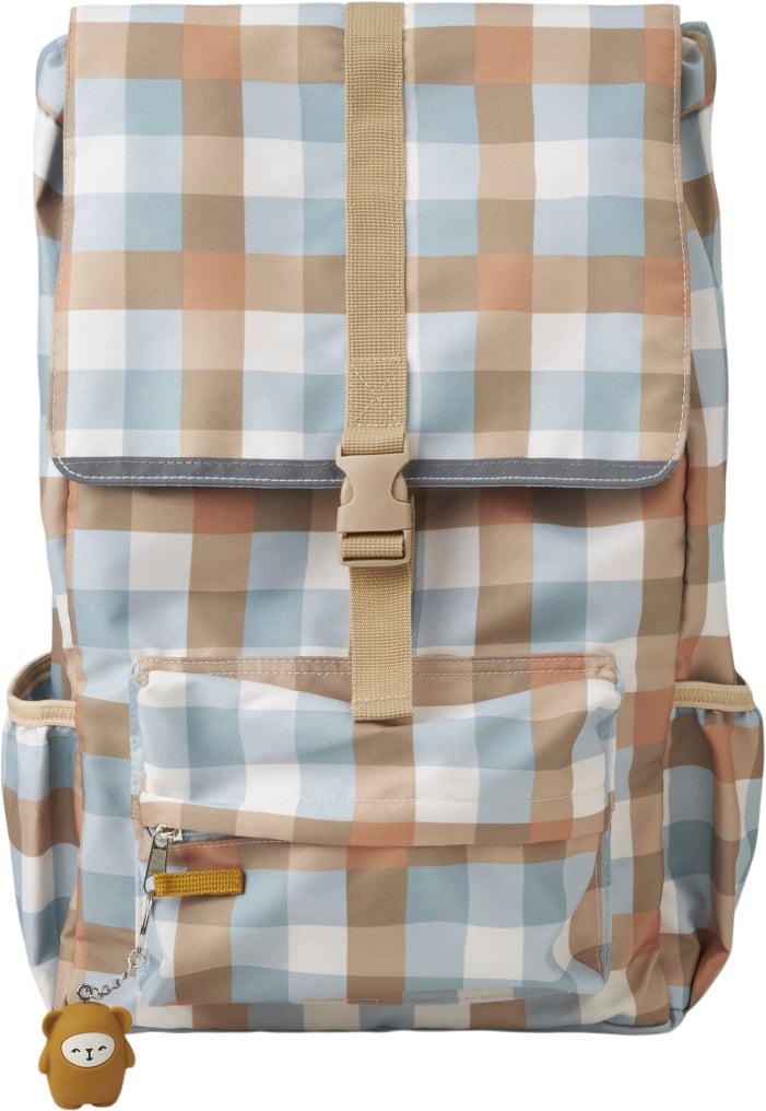 Stor Rygsæk i Cottage Blue Checks - Black Friday Tilbud!