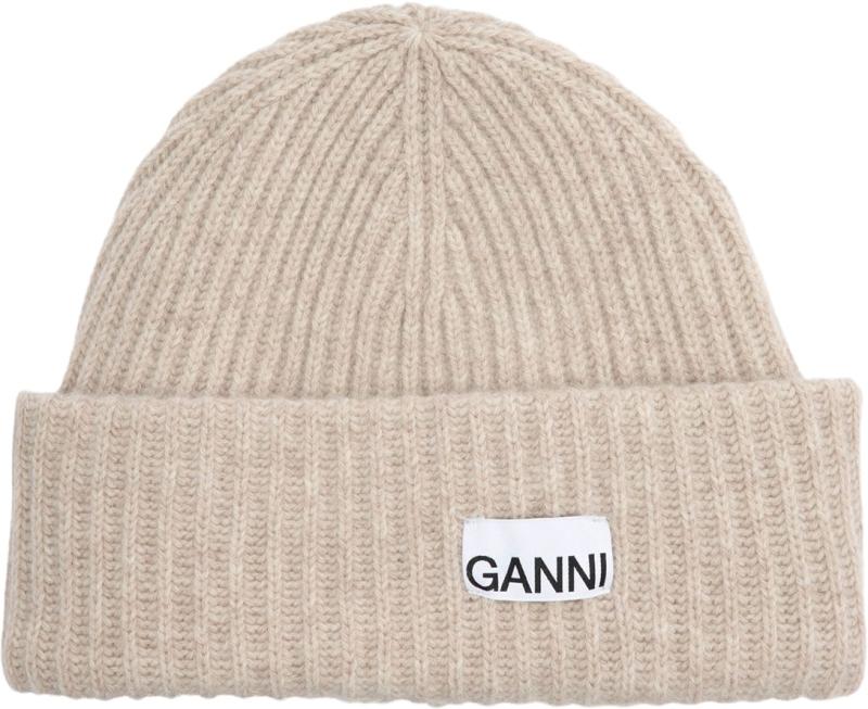 Struktureret Rib Beanie - Ganni Tilbud på Black Friday