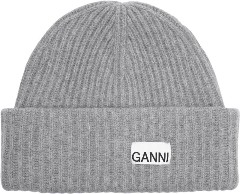 Struktureret Rib Beanie - Ganni Black Friday Tilbud