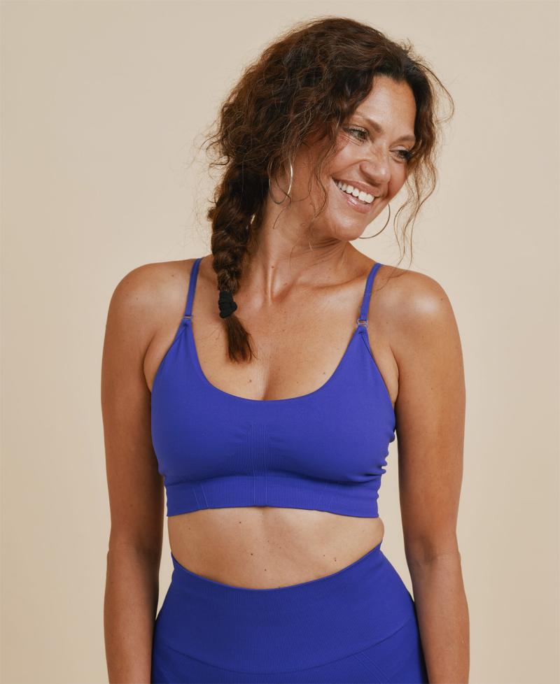 Blød Seamless Bralette i Cartel Blue - Black Friday Tilbud