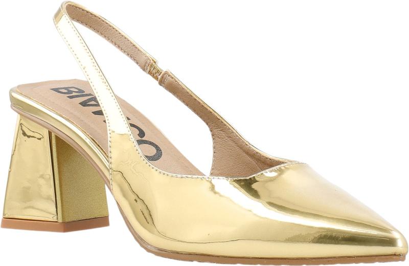 Biamaralyn Slingback Patent Black Friday Bianco Tilbud
