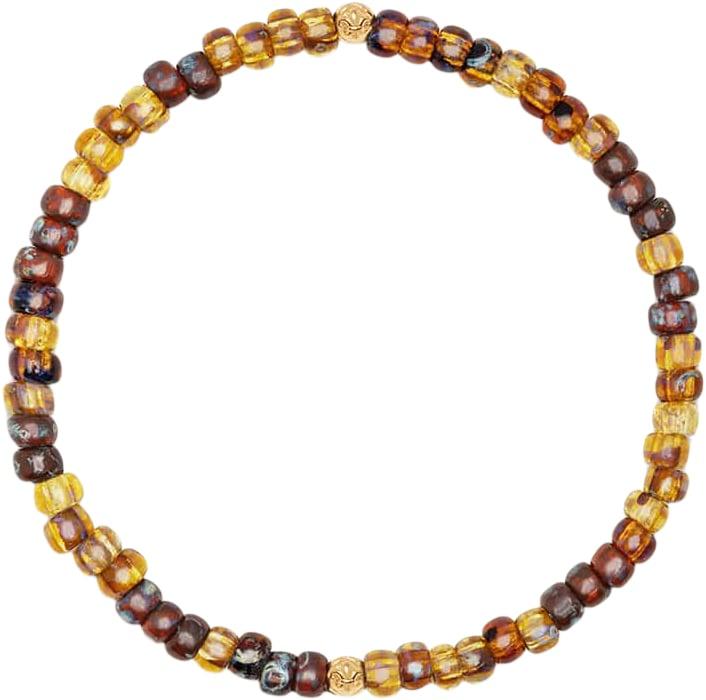 Armbånd med Amber Miyuki Perler - Black Friday Tilbud!