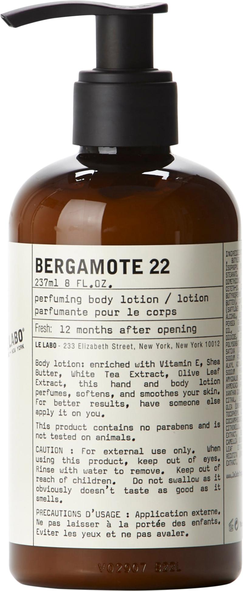 Bergamot 22 Duftende Bodylotion 237ml Le Labo Tilbud
