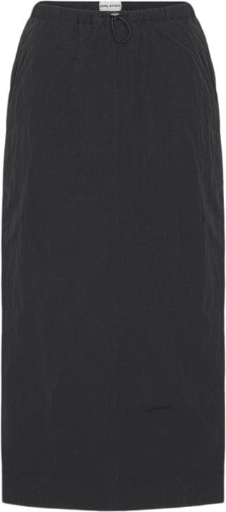 Esgrass Midi Nederdel F Midnight Coal - Black Friday Tilbud