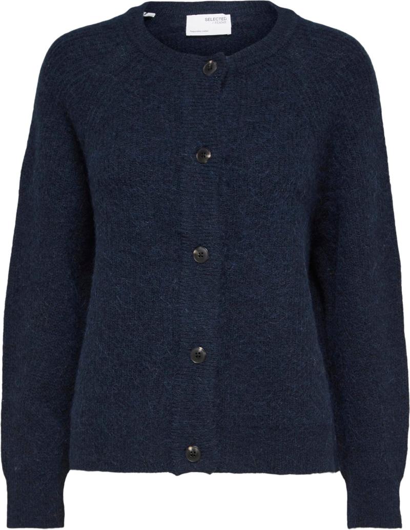 Slflulu Alpaca Blend Strikket Kort Cardigan - Black Friday Tilbud