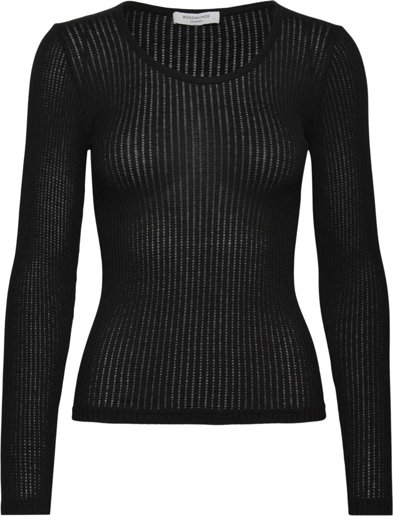 Belize Langærmet Pointelle T-shirt - Black Friday Tilbud