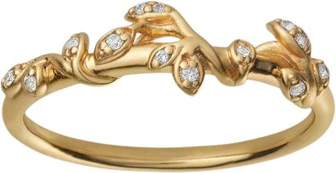 Jungle Ivy Sparkle Ring Guld - Black Friday Tilbud