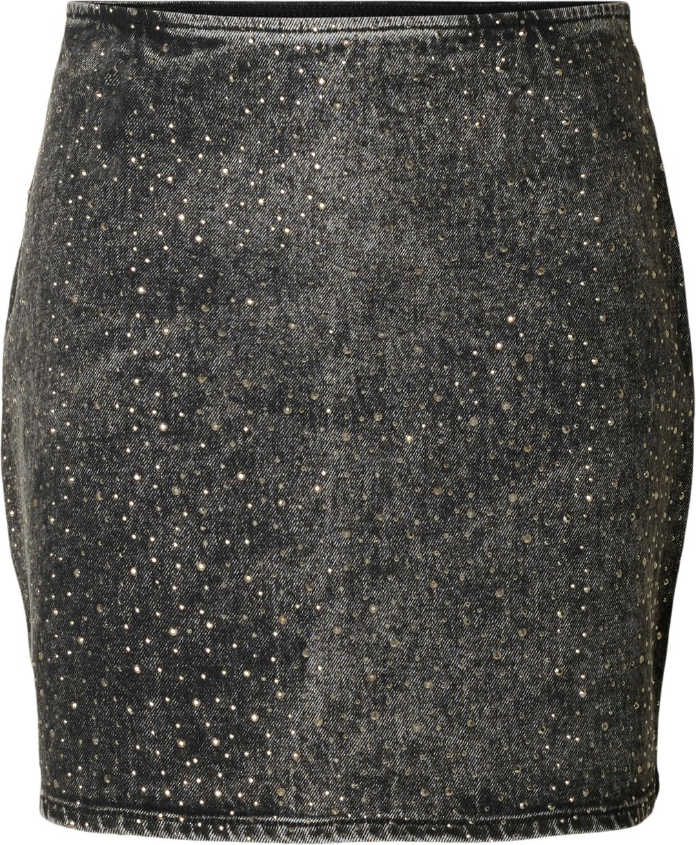 Slfmerle Hw Short Black Denim Skirt Black Friday Selected Femme Tilbud