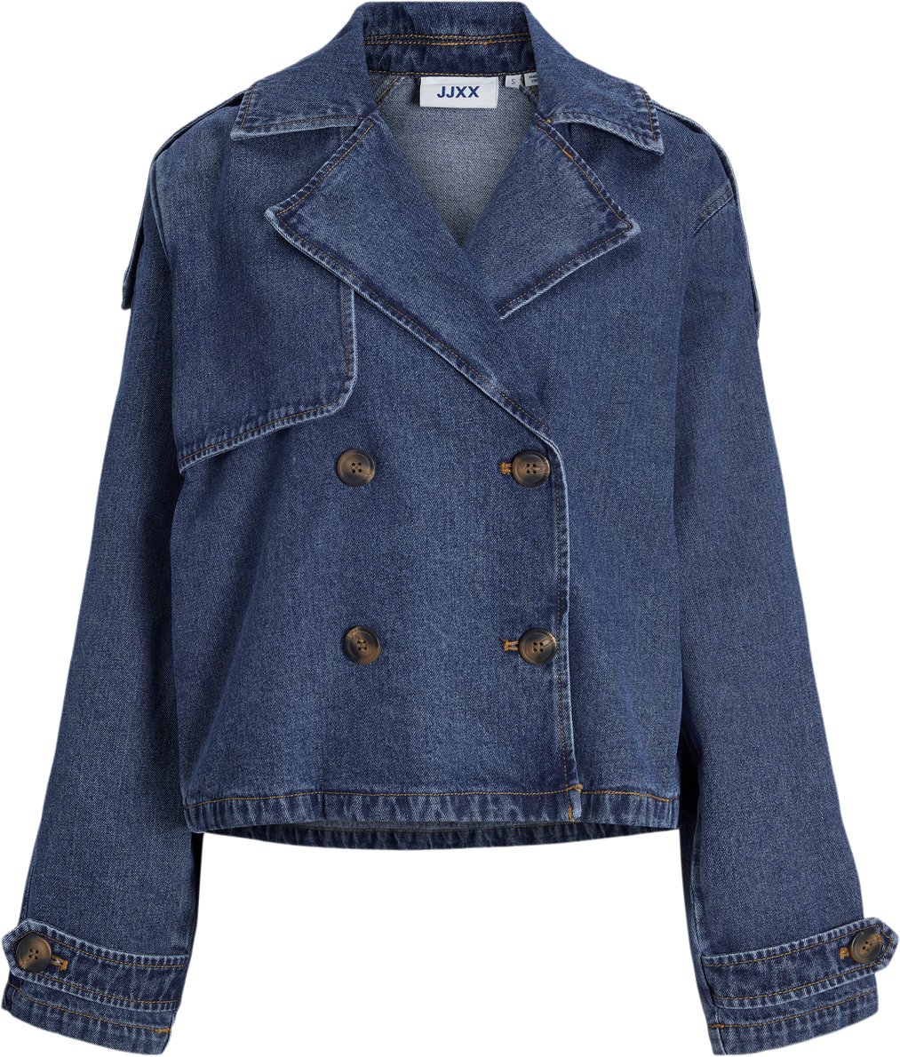 Jxcarlie Short Ls Denim Trenchcoa D Black Friday Jjxx Tilbud