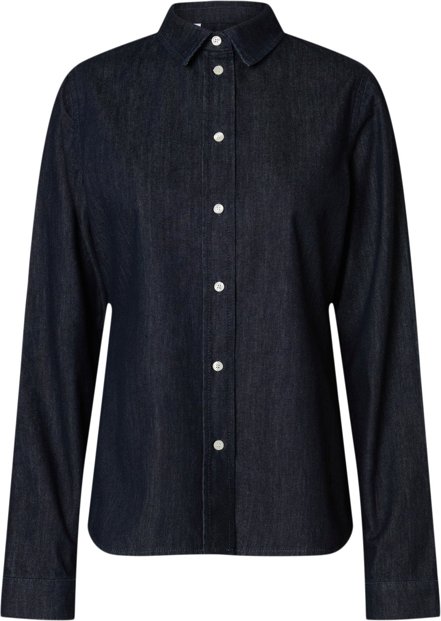 Slfbea Noa Ls Fitted Denim Shirt D2 Black Friday Selected Femme Tilbud