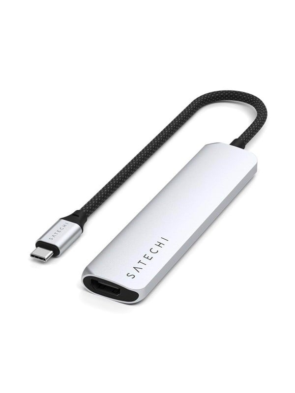 6 In 1 Usb C Slim Multiport Adapter   Silver Black Friday Satechi Tilbud