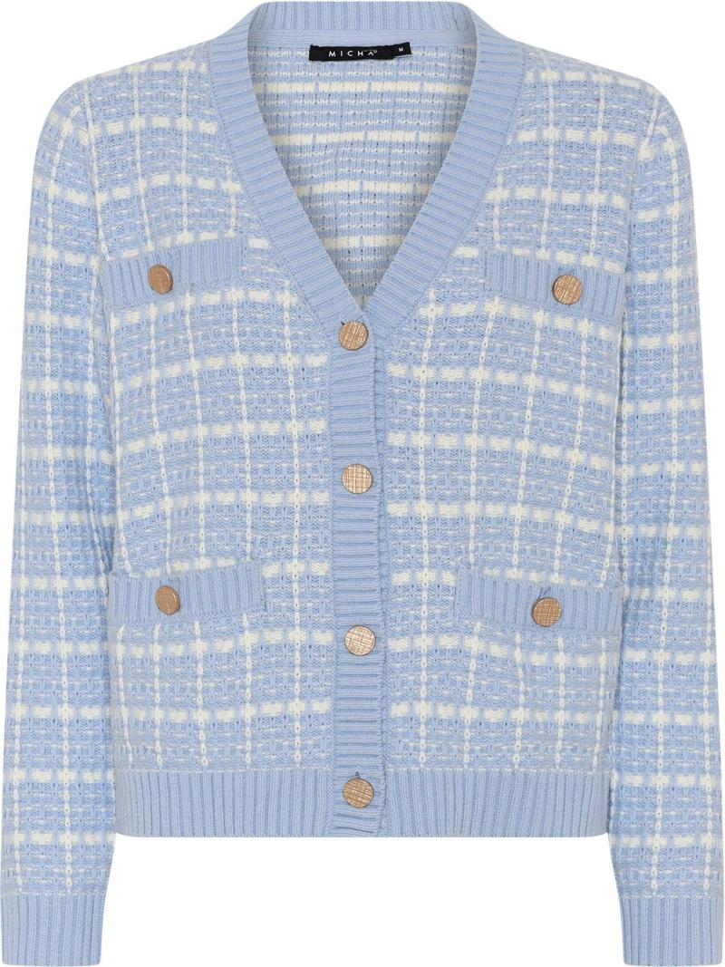 Cardigan  Knit Check Black Friday Micha Tilbud