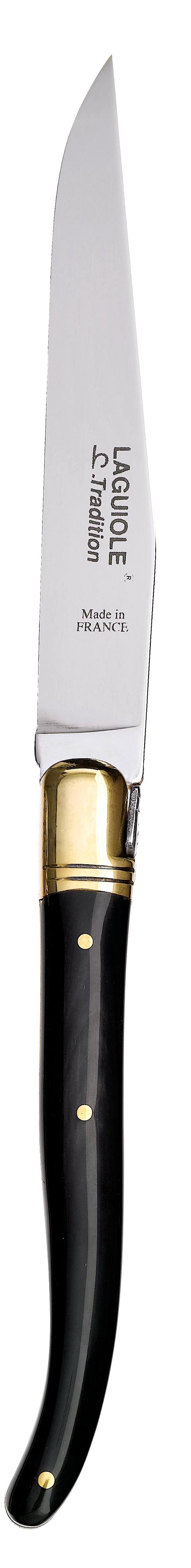 Laguiole Steakkniv med Sort Horn - Black Friday Tilbud