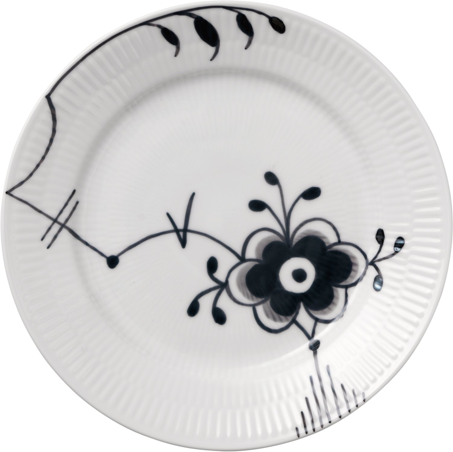 Sort Mega Riflet 19 Cm. Tallerken Black Friday Royal Copenhagen Tilbud