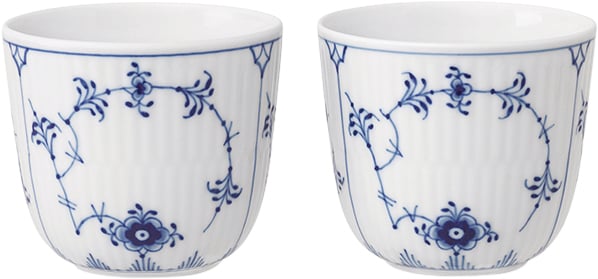 Musselmalet Fyrfadsstager 2-pak - Black Friday Tilbud