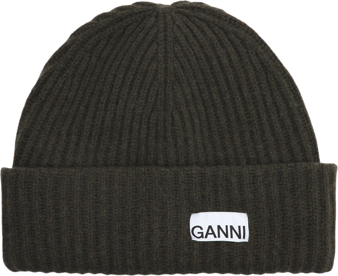 Structured Rib Beanie Black Friday Ganni Tilbud