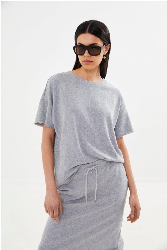 Lys Stræk Cropped T-shirt - Mar Black Friday Tilbud