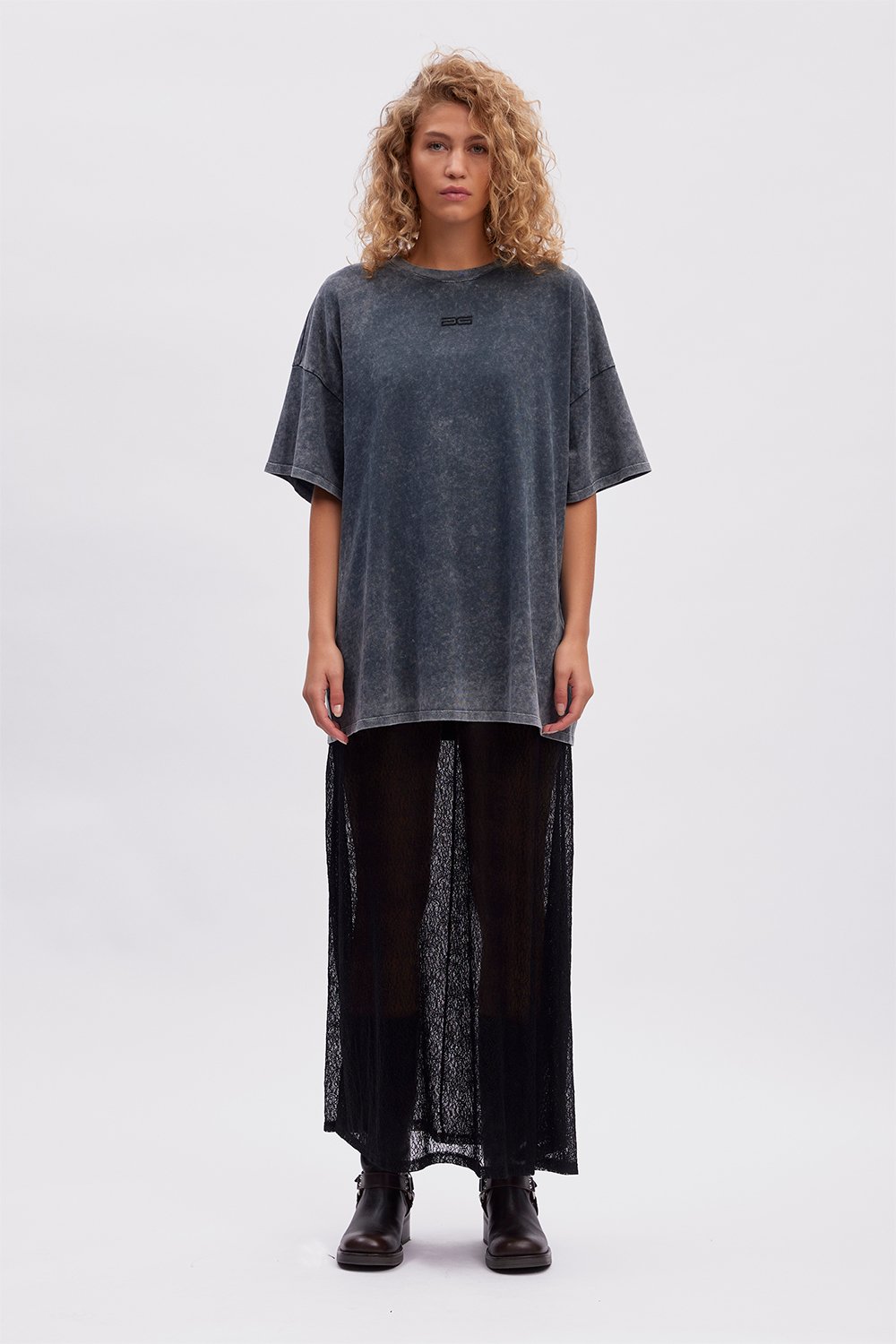 Jiogz Oversize T-shirt - Black Friday Tilbud i Mørkegrå