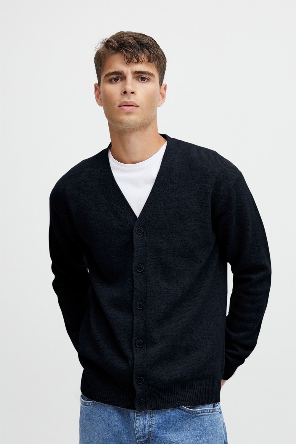 Cfkarl Lambswool Cardigan Black Friday Casual Friday Tilbud