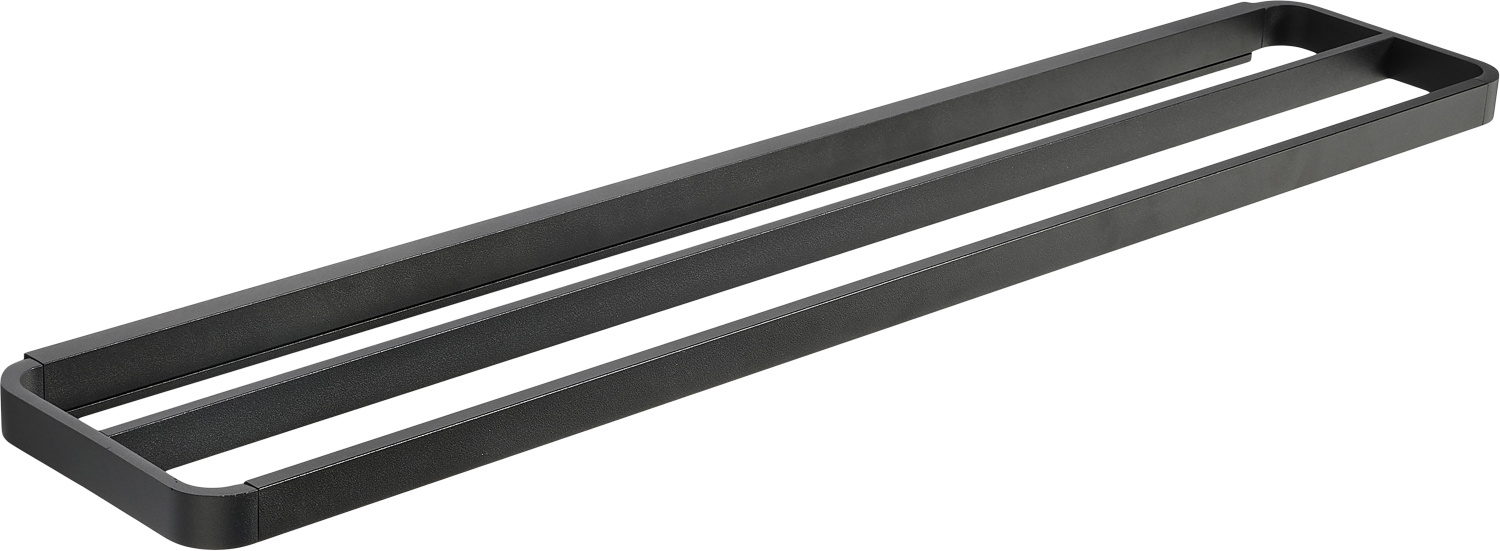 Dobbelt Håndklædestang Rim 70x12 Black - Black Friday Tilbud