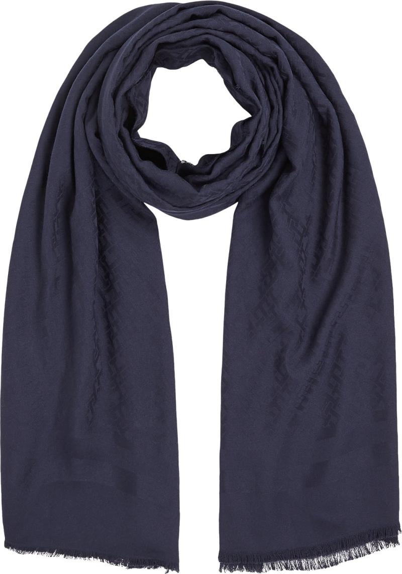 Elevated Chic Jacquard Scarf Black Friday Tommy Hilfiger Tilbud