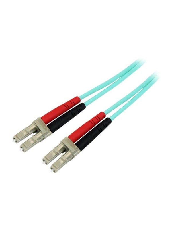 15m Om3 Lc To Lc Multimode Duplex Fiber Optic Patch Cable   Patch Cable   15 M   Aqua   Blå   15 Meter Black Friday Startech.com Tilbud