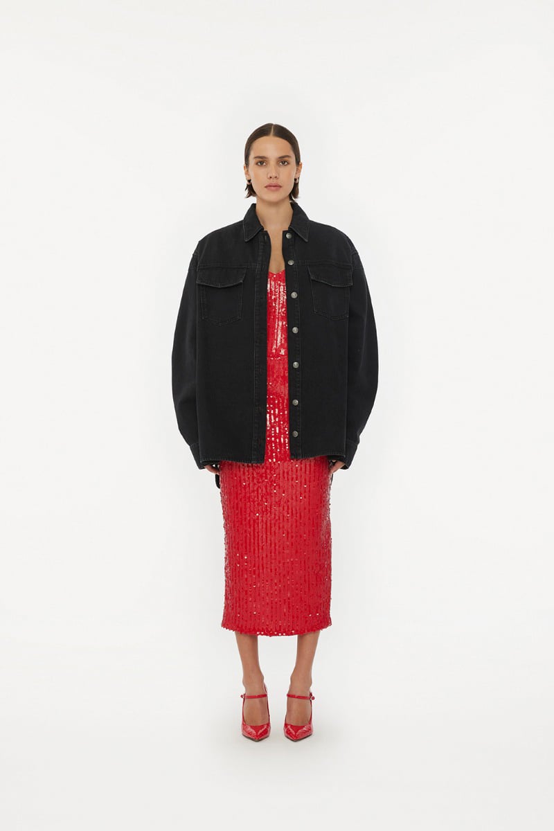 Sequins Pencil Skirt Black Friday Rotate Birger Christensen Tilbud