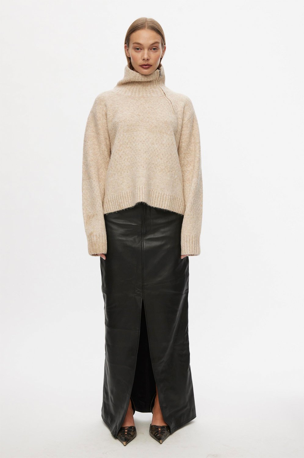 Blur Half Zip Knit Black Friday Oval Square Tilbud