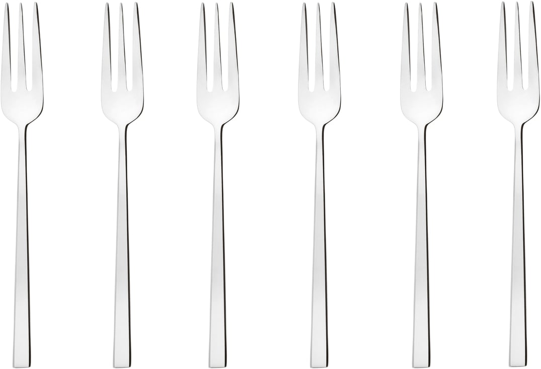 Rock, Edelstahl 18 10, Kagegaffelsæt 6 Pcs. Black Friday Sambonet Tilbud