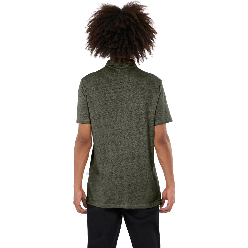 Linen Polo Gots Vegan Black Friday Knowledge Cotton Apparel Tilbud