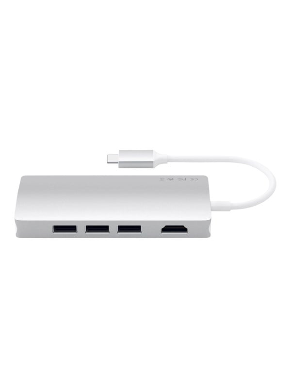 Aluminum Multi Port Adapter V2 Dock   Silver Black Friday Satechi Tilbud
