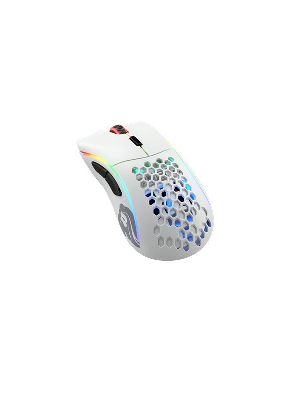 Model D Wireless   Matte White   Gaming Mus   Optisk   6 Knapper   Hvid Med Rgb Led Lys Black Friday Glorious Tilbud