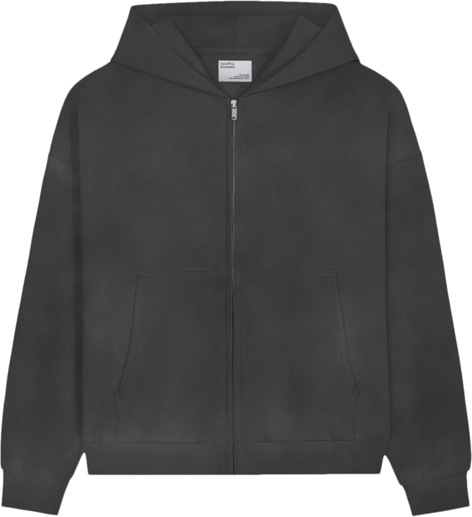 Organic Oversized Zip Hood Black Friday Colorful Standard Tilbud