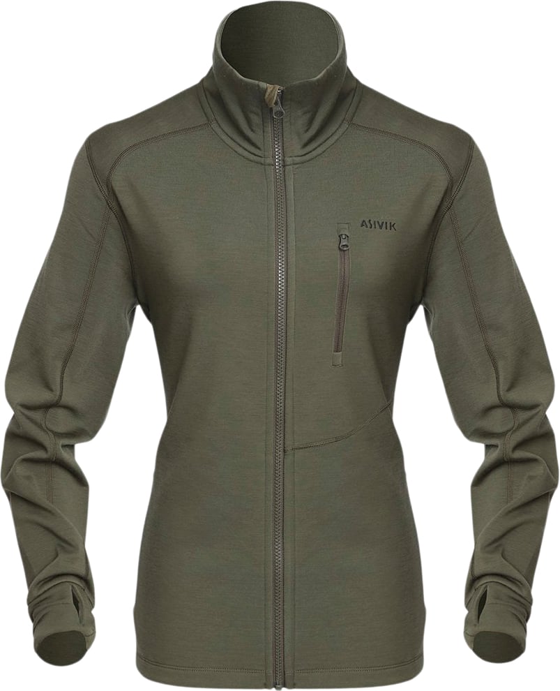 Adventure Mid Uldfleece, Dame Olive Black Friday Asivik Tilbud