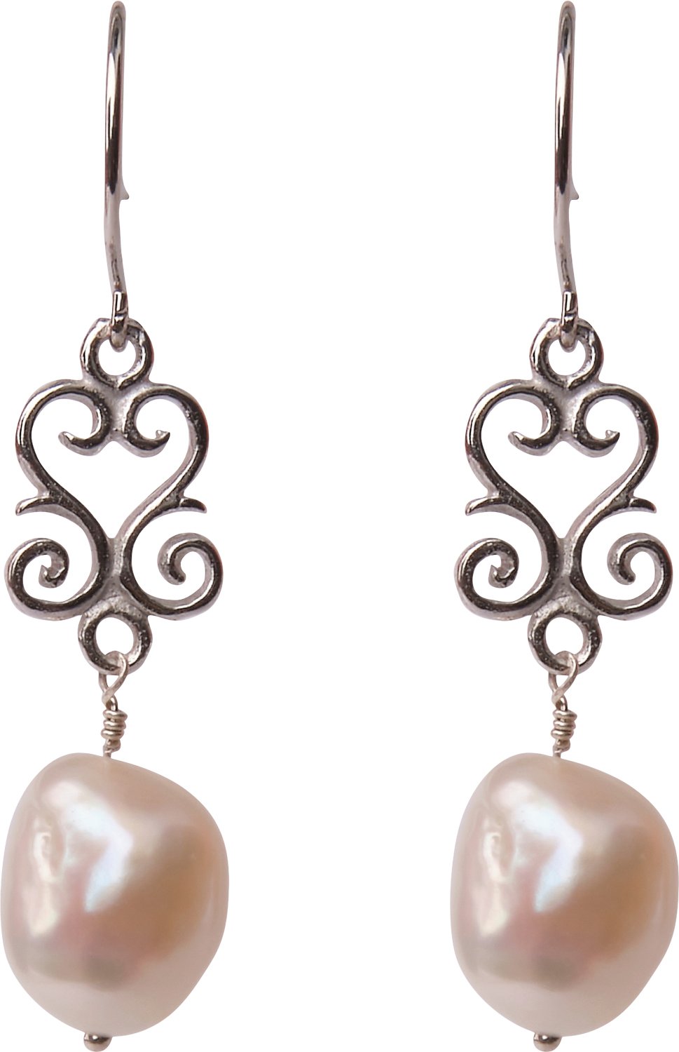 Mariela Pearl Earrings Silver Black Friday Bechristensen Tilbud