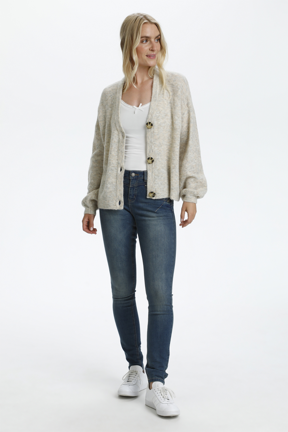 Crmerle Oz Knit Cardigan Black Friday Cream Tilbud