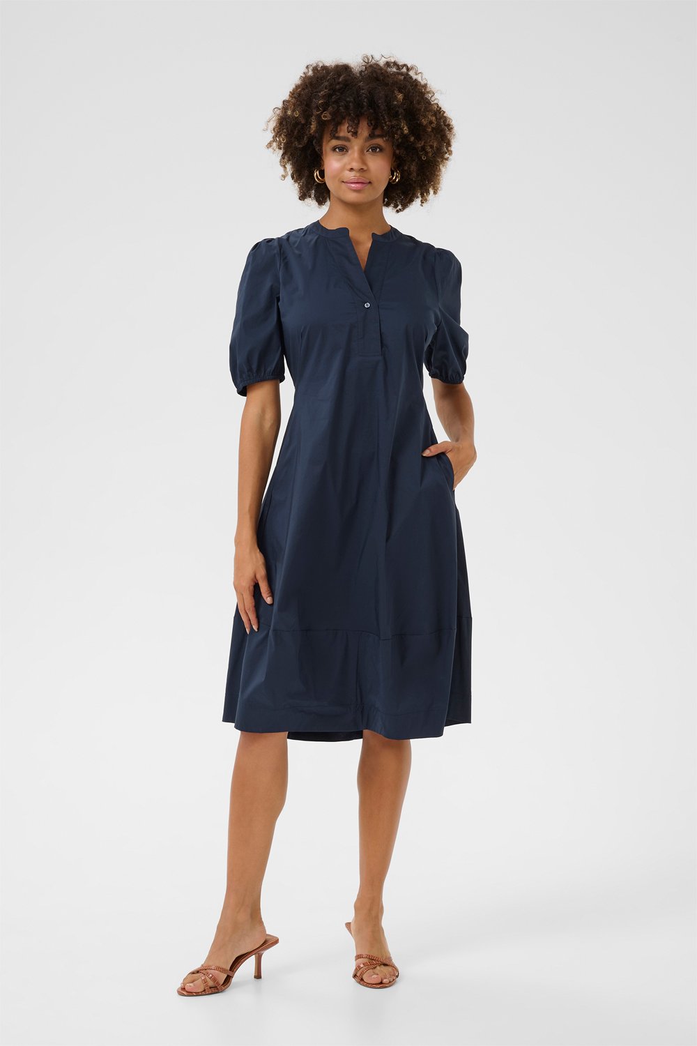 Cuantoinett Ss Placket Dress Black Friday Culture Tilbud