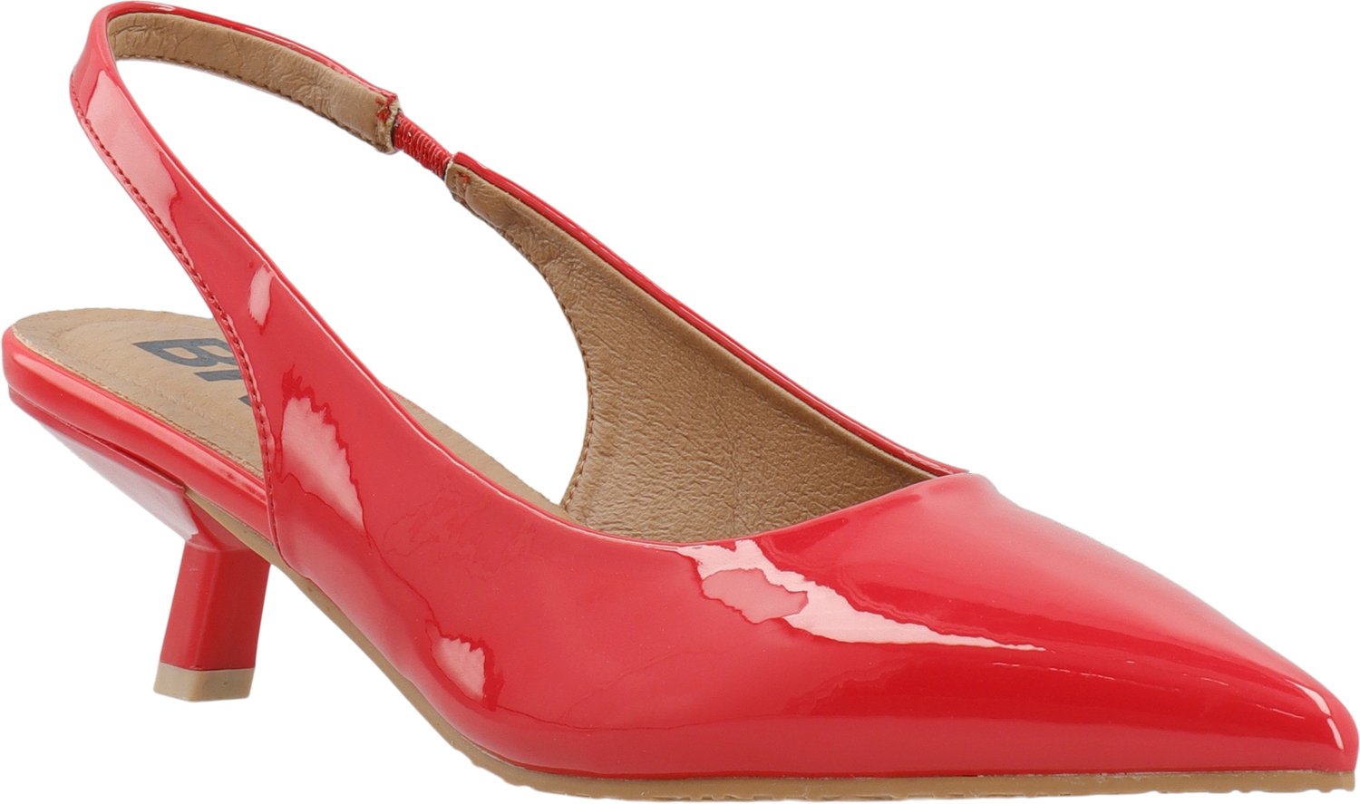 Biakristin Kitten Heel Slingback Patent Black Friday Bianco Tilbud