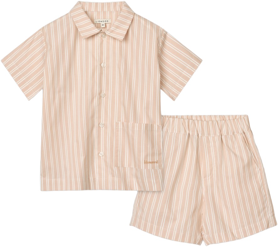 Leona Stripe Set Y D Stripe Sorbet Black Friday Liewood Tilbud