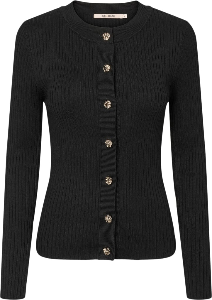 7493 Lope Knit Cardigan Black Friday Rue De Femme Tilbud