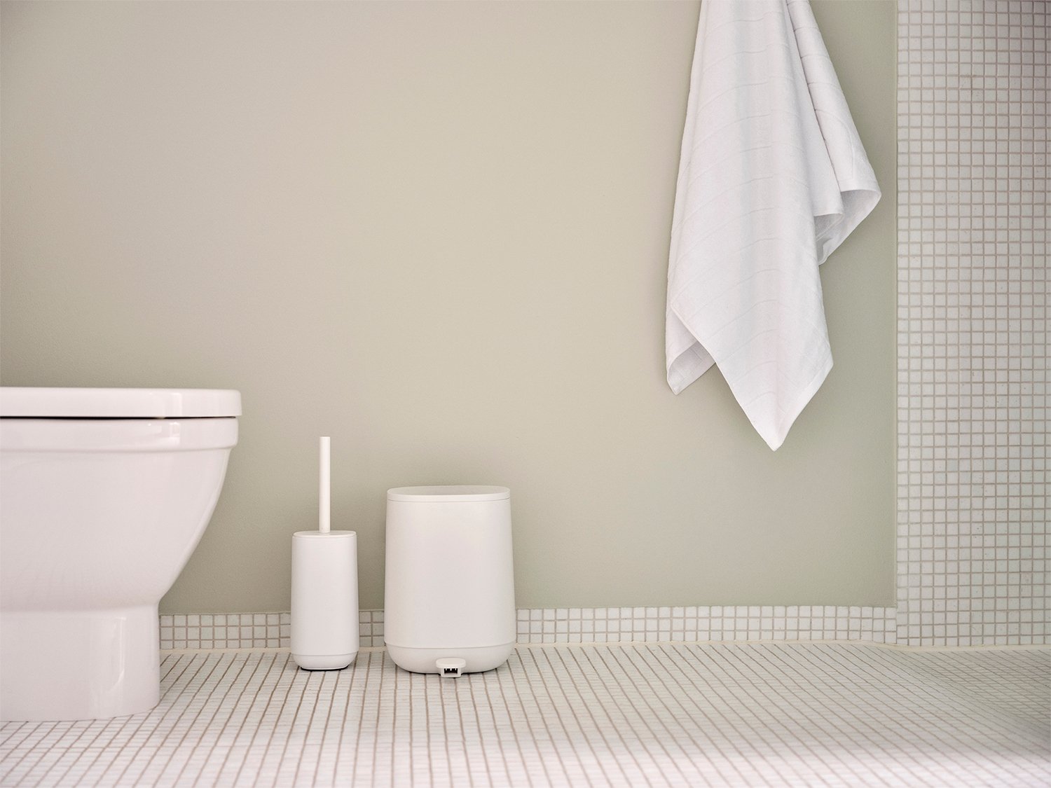 Toiletbørste Time White Black Friday Zone Tilbud