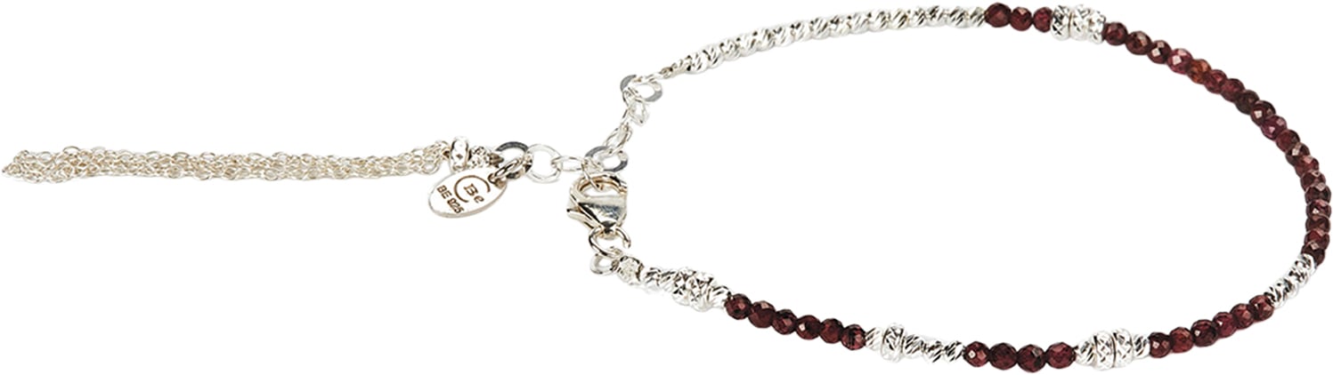 Abby Facet Red Garnet Silver Black Friday Bechristensen Tilbud