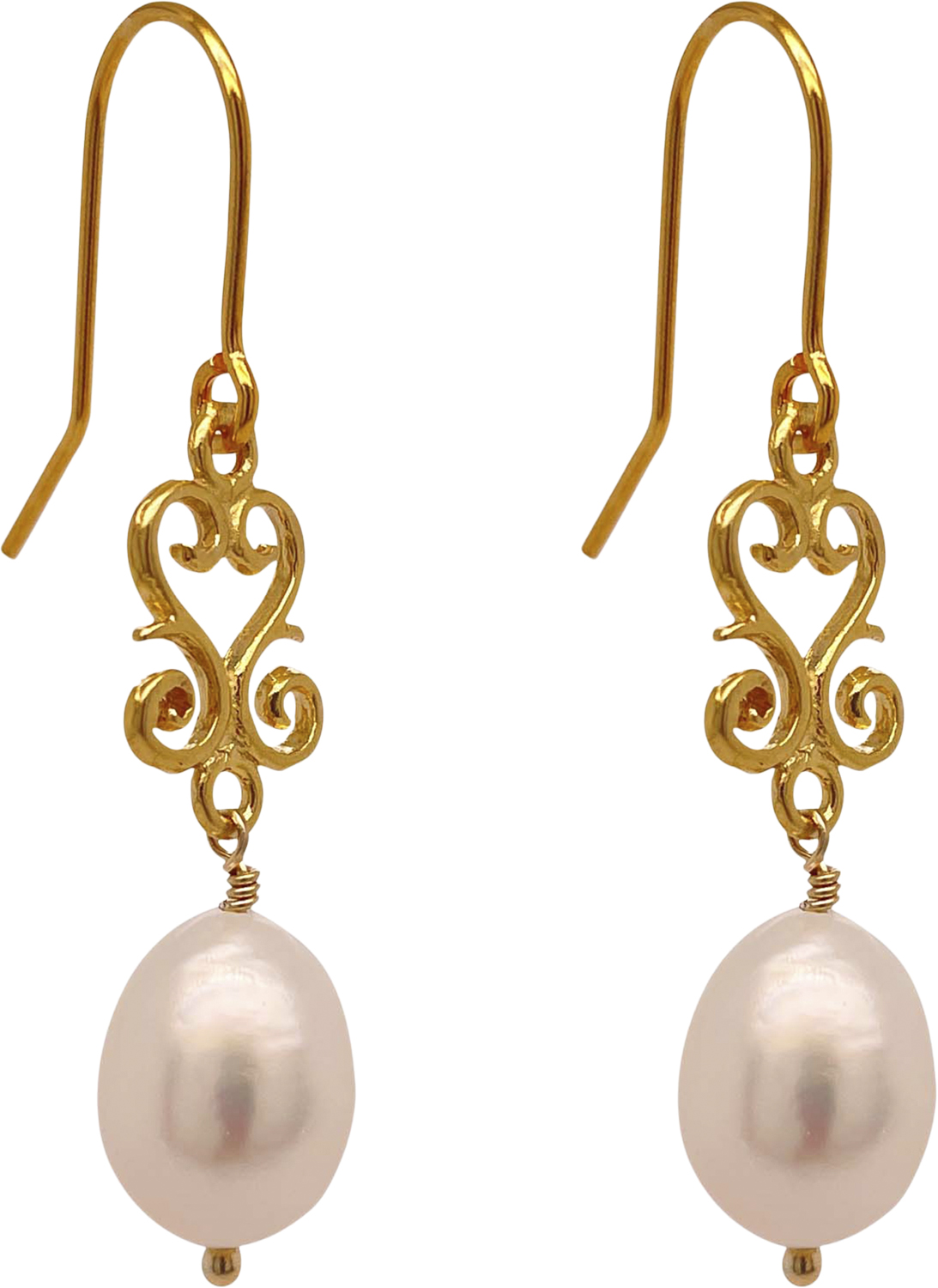Mariela Pearl Earrings Gold Black Friday Bechristensen Tilbud