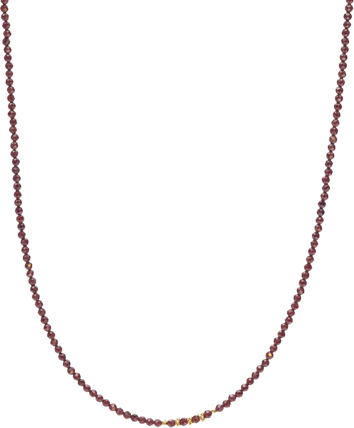 Nikki Necklace Red Garnet Gold Black Friday Bechristensen Tilbud