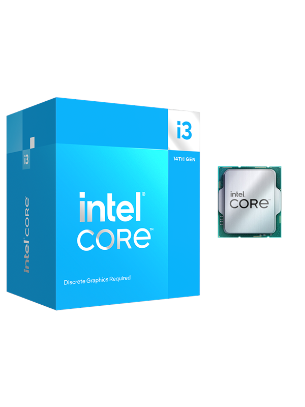 Core I3 14100f Raptor Lake S Cpu   4 Kerner   3.5 Ghz     Lga1700     Boxed (med Køler) Black Friday Intel Tilbud