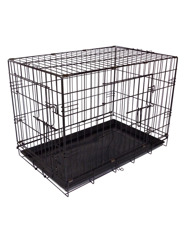 , Sort Hundebur I Stål   93 X 57,5 X 65,5 Cm Black Friday Dogman Tilbud
